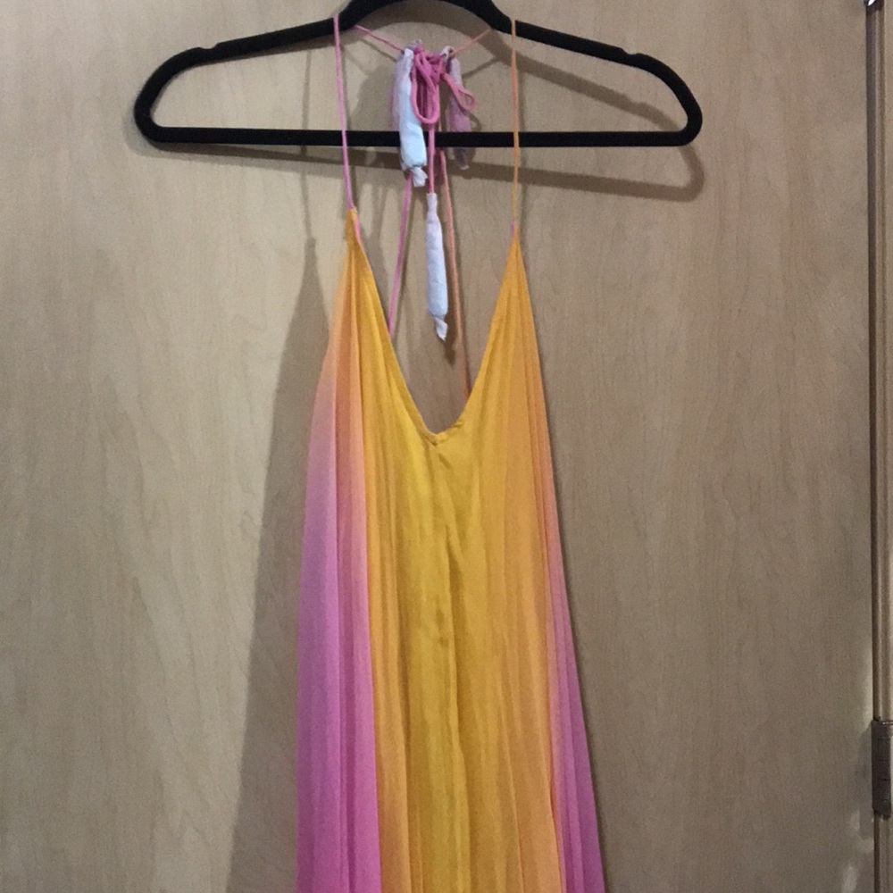 Free People Rococo Sands Crinkle Chiffon Long Dress - Picture 5 of 7